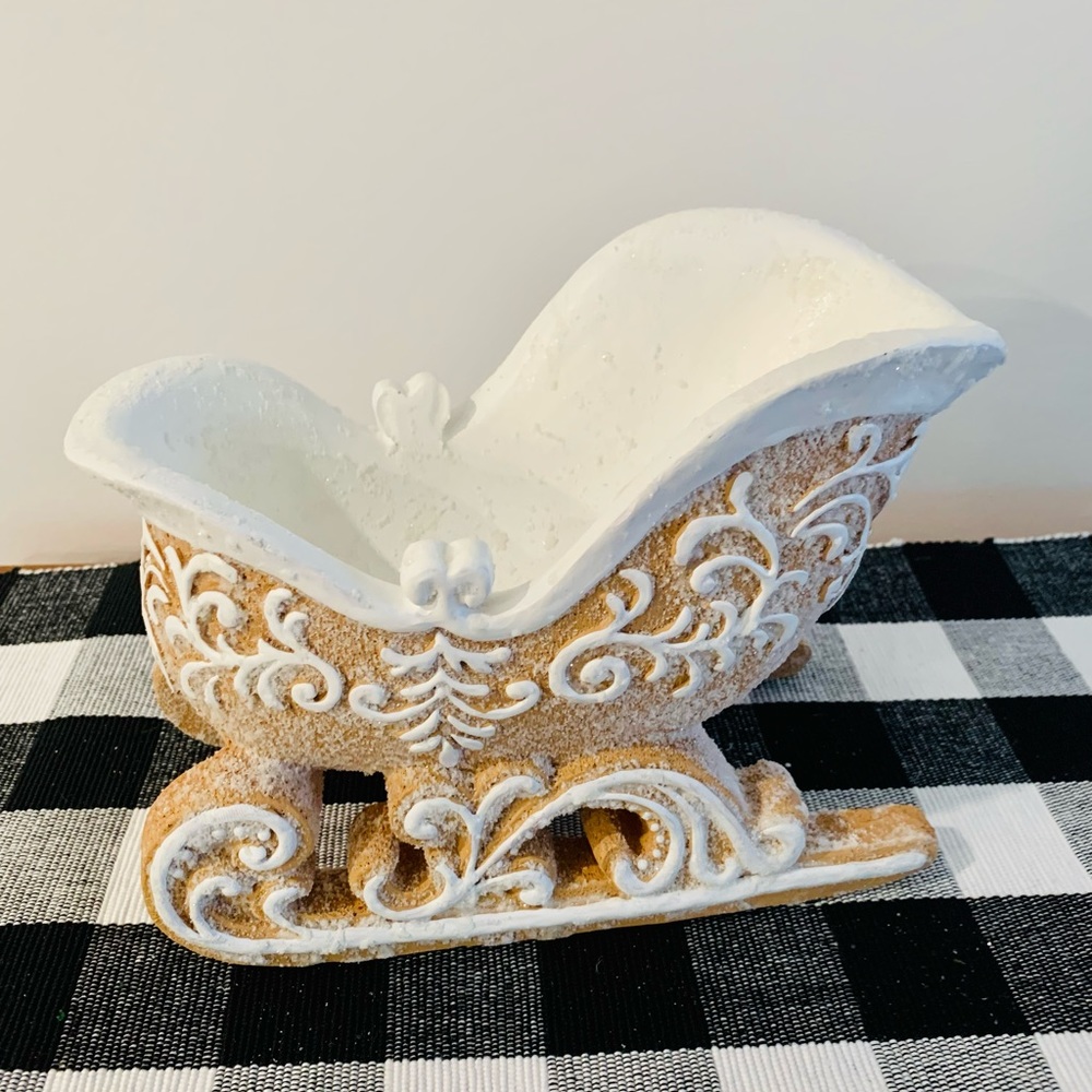 VHTF Gingerbread Sleigh Centerpiece - Picture 4 of 11